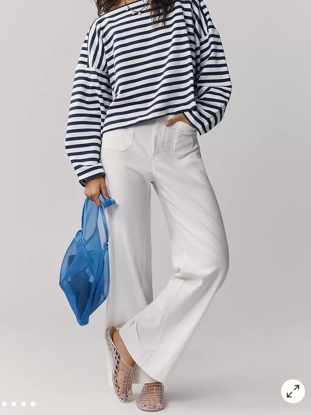 MAEVE COLETTE LINEN STRETCH HIGH-RISE WIDE-LEG PANTS